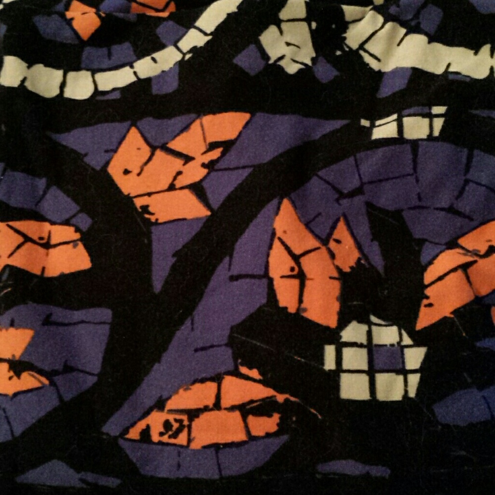 LuLaRoe TC purple, black , and orange leggings